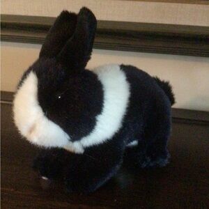 Black and White Plush Bunny